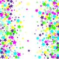 Multicolored falling stars of confetti Royalty Free Stock Photo