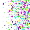 Multicolored falling stars of confetti Royalty Free Stock Photo