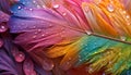 Multicolored feathers texture. Colorful feathers background. Bird feathers view from above