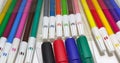 Colorful felt pens and permanent markers Royalty Free Stock Photo