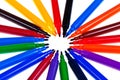Multicolored felt tip pens Royalty Free Stock Photo