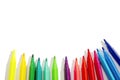 Multicolored felt-tip pens isolated on white background Royalty Free Stock Photo