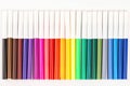 Multicolored felt tip pens on white Royalty Free Stock Photo