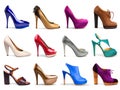 Multicolored female shoes