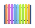 Multicolored fence illustration pattern