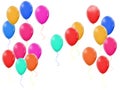 Multicolored festive balloons.