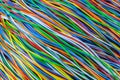 Multicolored fiber optic cable network Royalty Free Stock Photo