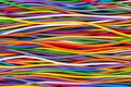 Multicolored fiber optic cable network Royalty Free Stock Photo