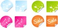 Multicolored floral badges Royalty Free Stock Photo