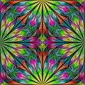 Multicolored floral pattern in stained-glass window style. You can use it for invitations, notebook covers, phone cases, postcards