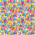 Multicolored floral seamless pattern