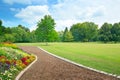 Multicolored flowerbed