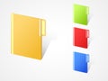 Multicolored full closed folders