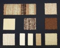 Multicolored furniture fabric samples Royalty Free Stock Photo