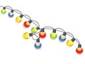 Multicolored Garland Lamp Bulbs Festive