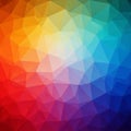 Multicolored geometric pattern featuring an array of interconnected polygons and Royalty Free Stock Photo