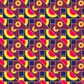 Multicolored geometric seamless pattern