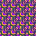 Multicolored geometric seamless pattern