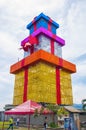 Multicolored gift tower