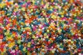 Multicolored glass seed beads background Royalty Free Stock Photo