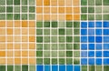 Multicolored glass tiles mosaic - Colorful background blocks pat