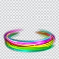 Multicolored glowing fire rings with glitters Royalty Free Stock Photo