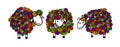 Multicolored graphic sheep. Vector illustration