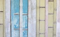 Multicolored grunge wooden wall
