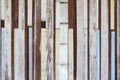 Multicolored grunge wooden wall Royalty Free Stock Photo