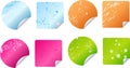 Multicolored grungy stickers, labels Royalty Free Stock Photo