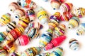 Multicolored Handmade Paper Beads