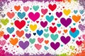 multicolored heart lovely grunge background