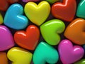 Multicolored hearts on background Royalty Free Stock Photo