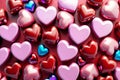 Multicolored hearts background - Valentine Wallpaper Royalty Free Stock Photo