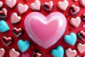 Multicolored hearts background - Valentine Wallpaper Royalty Free Stock Photo