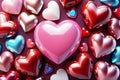 Multicolored hearts background - Valentine Wallpaper Royalty Free Stock Photo