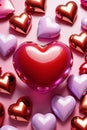 Multicolored hearts background - Valentine Wallpaper Royalty Free Stock Photo
