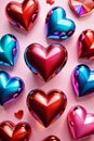 Multicolored hearts background - Valentine Wallpaper Royalty Free Stock Photo