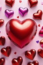 Multicolored hearts background - Valentine Wallpaper Royalty Free Stock Photo