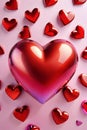 Multicolored hearts background - Valentine Wallpaper Royalty Free Stock Photo