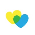 Multicolored Hearts Icon Royalty Free Stock Photo