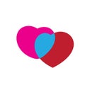 Multicolored Hearts Icon Royalty Free Stock Photo