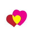 Multicolored Hearts Icon Royalty Free Stock Photo