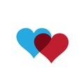 Multicolored Hearts Icon Royalty Free Stock Photo