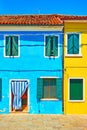 Multicolored houses in Burano