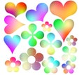 Multicolored icons Royalty Free Stock Photo