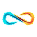 Multicolored infinity sign over the white Royalty Free Stock Photo