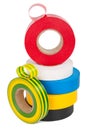 Multicolored insulating tapes roll Royalty Free Stock Photo