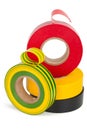 Multicolored insulating tapes roll Royalty Free Stock Photo