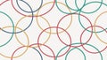 Multicolored Interlocking Rings Pattern, vector design Generative AI Royalty Free Stock Photo